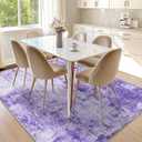 RELEANY Washable Area Rugs 10'x14 Non-Slip Modern Abstract Soft for Living Room Entryway Bedroom Kitchen, Print Pattern, Purple Gray Pink White