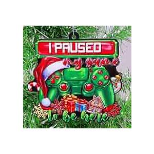 Personalized Game On Christmas Ornament 2024, Gaming Ornament Gifts for Gamer, Custom Name & Year Game Player Ornament, Game Christmas Tree Ornament, Game Lovers Xmas Keepsake, Video Game Controller (Red)