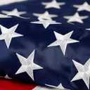 American Flag 3x5 ft: Long Lasting US Flag, Heavy Duty Nylon, Embroidered Stars, Sewn Stripes, Brass Grommets, UV Protection Perfect for Outdoors! USA Flag