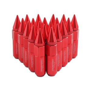 JDMSPEED New Red 20PCS M12X1.5 Cap Spiked Extended Tuner 60mm Aluminum Wheels Rims Lug Nuts