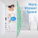 Curved Shower Curtain Rod, TOPROD Round Shower Curtain Rod 48-72 Inches Adjustable, Rounded Bowed Stainless Steel Shower Rods for Bathroom, Bathtub, More Shower Space, Brushed Nickel, Need to Drill