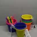 12 Sets 5.5" Sand Buckets and Shovels for Kids Bulk (12 Pack) Small Beach Bucket for Summer Outdoor Sand Toys, Party Favors, Basket Stuffers, End of Year Student Gifts from Teacher