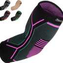 Kunto Fitness Elbow Brace Compression Support Sleeve (Shipped From USA) for Tendonitis, Tennis Elbow, Golf Elbow Treatment - Reduce Joint Pain During Any Activity! (Small, Pink)