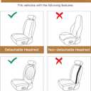 Pariitadin Waterproof Car Seat Covers 2 Front Seats, Neoprene Seat Covers for Cars, Universal Fit Interior Covers for Most Cars Sedan Van Truck SUV(Black)