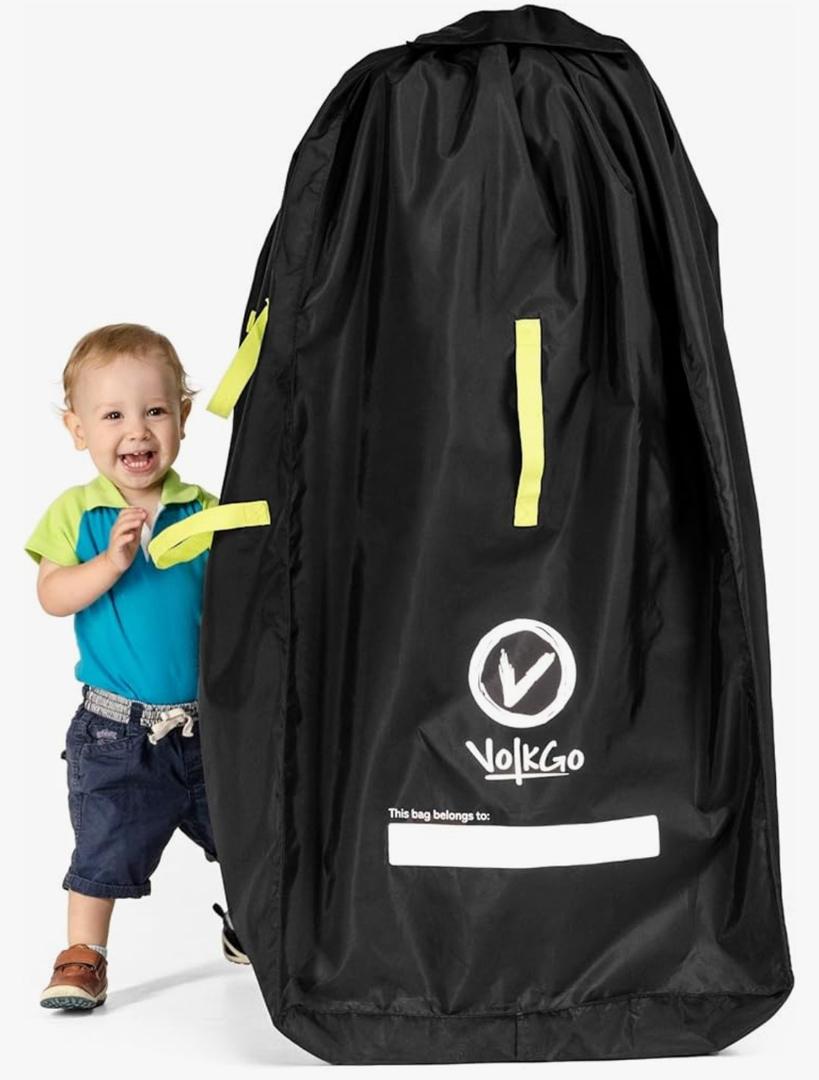 V VOLKGO Super Extra Large Stroller Bag for Airplane with Padded Backpack Shoulder Straps, Double Stroller Cover for Air Travel, Jogger & Carrier - Fits All, Gate Check Bag, Waterproof Travel Cover.