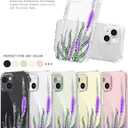Floral Clear Case for iPhone 15 (6.1 Inch) for Women/Girls,Pretty Flower Design Phone Cover,Slim Soft Transparent Drop Proof TPU Protective Silicone Bumper Shell,FL-21