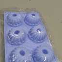 LGQUK Jello Mold, 3pcs Silicone Fluted Tube Cake Pans, 6-Cavity Non Stick Silicone Baking Molds for Cupcake, Donuts,Muffin, Cornbread, Brownie, Jellies (Blue, Fluted Tube)