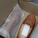 Loafers for Women Business Casual Shoes Comfortable & Lightweight Penny Loafers Slip On Work Flats (8, Brown)