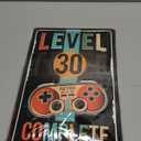 LANOLU Vintage Tin Sign - LEVEL 30 - Perfect 30th Birthday Gift for Him, Dirty 30 Decorations, 12x8, Set of 2
