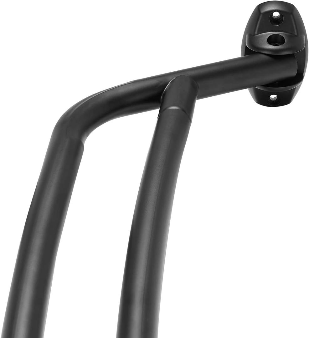YunNephele Shower Curtain Rod, Double Curved Curtain Rod for Bathromm, Adjustable 45" to 72",Matt Black