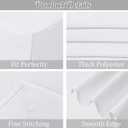 Fivenl 2 Pack Fitted Tablecloths 72 x 30 Inch, White Rectangle Table Clothes for 6 Foot Tables, Washable Polyester Fabric Table Cover for Parties, Wedding, Banquet, Trade Show