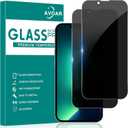 2 Pack Privacy Screen Protector for iPhone 14 Plus/13 Pro Max, Privacy Screen iPhone 13 Pro Max 6.7 Inch Tempered Full Screen Glass Film, Anti-Spy, Bubble Free, Case Friendly