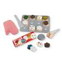 Melissa & Doug Slice and Bake Cookies Wooden Play Food Set with Toppings Pretend Cookies and Baking Sheet, Wooden Play Food Set, Toy Baking for Kids Ages 3+