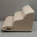 Dog Stairs for Small Dogs,3 Step Dog Ramp for Couch and Bed,Pet Stairs with Non-Slip Bottom for Old Cats,Indoor Pet Steps,Comfort,Durable,15.4" H (Beige)