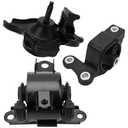 BRTEC Engine Motor Mount and Transmission Mount Set Compatible with Honda Fit 2007 2008 1.5L - Automatic Transmission