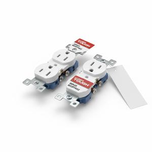 HYPRR TOUGH 15 Amp 125 Volt Tamper Resistant Duplex Receptacle Pack Of 2 White