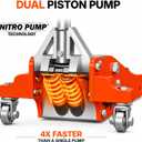 AV Steel 1.5 Ton (3,000 lbs) Aluminum and Steel Low Profile Hydraulic Floor Jack, Portable Lightweight Car Jack with Dual Piston Quick Lift Pump and Overload Protection Valve, Lift Range 3-1/8" to 14"