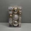 Christmas Ball Ornaments for Xmas Decorations,50 pcs Christmas Extra Large Tree Shatterproof Ornaments-Champagne (Combo of 5 Styles in 3 Sizes)