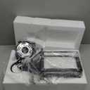 Lotsky Outdoor Pendant Lights with Motion Sensor, 15'' Dusk to Dawn Exterior Hanging Light Fixture for Porch, Anti-Rust Aluminum Ripple Glass Outside Chandelier Lantern for Gazebo, Patio, Yard Black