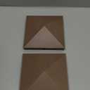 Dunzy 16 Pcs 6 x 6 Post Caps Aluminum Pyramid Decorative Fence Post Covers Works Only for Actual 5.5 x 5.5'' Wood Square Metal with Screws for Corridors Decks Mailbox Pole(Brown)