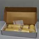 Homemory Amber Flickering Flameless Candles, Battery Operated Acrylic LED Pillar Candles with Remote Control and Timer, Fall Candles, Set of 5