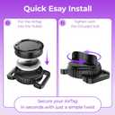 Waterproof AirTag Dog Collar - Reflective Comfortable Dog Collars with Air Tag Holder - GPS Dog Tracker Collar with Quick Easy Install - for Large Medium Small Dogs(Purple, XL)