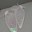 quescu 2Pcs Fairy Wings for Adults,Butterfly Wings for Girls Women,Halloween Costume Sparkle Angel Wings Dress Up Party Favor (White+Pink)