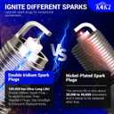 6PCS 12120032137 Double Iridium Spark Plug for BMW E70 E83 E90 E60 128i 330i 325i 530i 525i 530xi 525xi 325xi 330xi 328i 328xi 528i Z4 X3 X5 Replaces 1208 ILZFR6D11