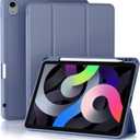 Akkerds Compatible with iPad Air 11 Inch Case 7th/6th Generation (M3/M2) 2025/2024, for iPad Air 5th/4th Generation Case 10.9 Inch 2022/2020 with Pencil Holder[Auto Sleep/Wake], Blue Gray