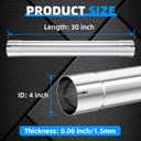 4 Inch Exhaust Pipe, 4'' Stainless Steel Straight Exhaust Pipe, 30" Length 4'' Muffler Replacement Pipe