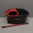 O-Cedar EasyWring Microfiber Spin Mop, Bucket Floor Cleaning System, Red, Gray, Standard