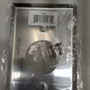 ENERLITES 7751-NEW 1.406" Hole Single Receptacle Outlet Metal Wall Plate, Corrosion Resistant, 1-Gang 4.50" x 2.76", 7751, 430 Stainless Steel, UL Listed, Silver, Standard Size