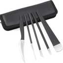 2 x Pedicure Knife Kit, 5pcs Black Foot Dead Callus Remover Stainless Set, Professional Ingrown Toenail Steel Tools, Feet Skin Care Nail File Tool Manicure Clippers Cuticle Scraper Toe Shaver