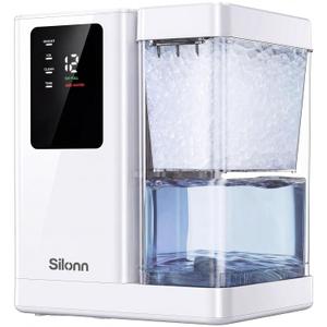 Silonn Nugget Ice Maker Countertop with 3L Detachable Tank – 40 lbs/Day Self-Cleaning & Timer, 40 dB Quiet for Home Bar Party Office, Chewable Nugget Ice Machine for Summer & Cold Drinks, White