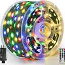 Ollny Christmas Lights 262 FT 800 LED IP67 Waterproof, Color Changing Christmas Lights Outdoor with Remote, 11 Modes Dimmable Timer Warm White to Multicolored Changeable String Lights for House Decor