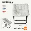Sweetcrispy Comfy Chair for Adults, Foldable Living Room Chair, Soft Faux Fur Lounge for Bedroom Dorm Rooms, Comfortable Reading Chair for Teens, X-Large