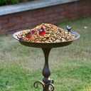 Dia 18" W*28" H Large Metal Bird Bath with Stand, Bird Baths for Outdoors, Metal Birdfeeder,for Garden Yard Decor