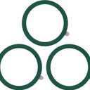 TENOC Universal Metal Ring Sticker for Magnetic Charger Compatible with iPhone/Samsung/Android All Cellphones, Magnetic Mount/Phone Holder Conversion Accessories, 3Pcs, Green