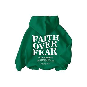 RoseSeek Boy's Hoodies Long Sleeve Letter Graphic Hoodies Sweatshirts Pullover Cute Clothes Streetwear Green and White 14Y