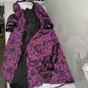 1791's lady Women's Victorian Rococo Dress Inspration Maiden Costume (Medium, Purple)