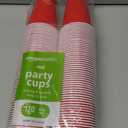 Amazon Basics Disposable Red Plastic Party Cups, BPA-Free, 18oz, for Birthdays, BBQs and Events, 120 Count