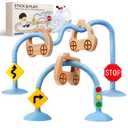 Baby Suction High Chair Toys - Enhanced 24hr Hold Suction Cup Sensory Bath Toys for Babies 6-12 Months, Toddlers, Infant, Interactive Silicone Montessori Teether Toy