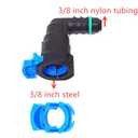Fuel Filter Return Connector Clips,Fuel Line Quick Connector Fittings for Chevrolet,Ford,Jeep,Ram,Dodge,Chrysler,Buick,Cadillac,Lincoln,Adapts 5/16 inch Steel to 5/16 inch Nylon Tubing,90 Degree Bend