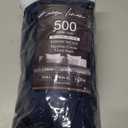 XOOX Linen 100% Cotton Twin XL Fitted Sheet - 1 PC 500 TC Soft & Silky Cooling Fitted Sheet for Adults with Head Foot Tag, Long Staple Cotton Sheet Fits Upto 17" Deep Mattress (Navy Blue)