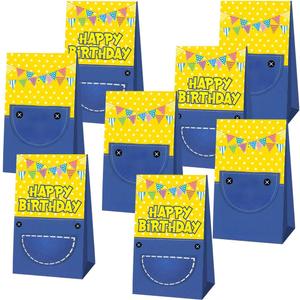 2 x JU XIN 12pcs Yellow Big Eyes Cartoon Party Gift Bags,Yellow Big Eyes Banana Theme Party Supplies