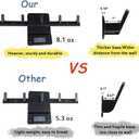 Wall Mounted Coat Racks with 5 Hooks Hanging Holder Towel Rack 17.7"x1.3" Modern Black Hanging for Clothes Entryway Bathroom (5 Hooks(2 Packs))