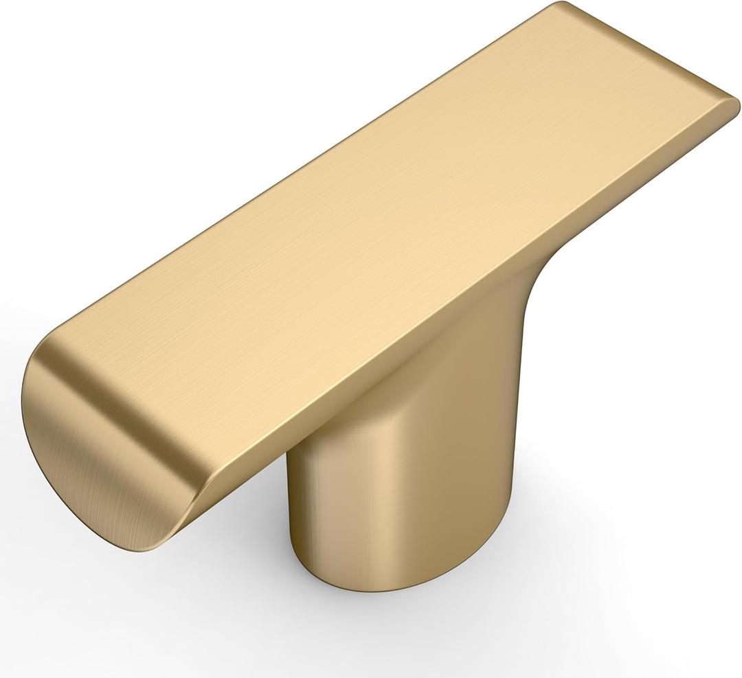 Amerdeco 10 Pack Champagne Bronze Cabinet Knobs 2 Inch(50MM) Kitchen Cabinet Pulls Drawer Knobs, Knobs for Dresser Drawers, Knobs and Pulls for Bathroom Cabinets