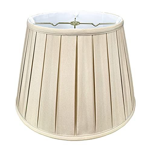 Royal Designs, Inc. Empire English Pleat Lamp Shade, BSO-724-16BG, 10.5 x 16 x 11, Beige