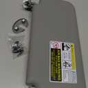 Dasbecan Front Left Driver Side Sun Visor with Vanity Light Compatible with Toyota RAV4 2006-2013 Replaces# 74320-42501-B2 74320-42500-B0 (Gray)