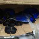 Kayme 300D Oxford Travel Trailer RV Cover, Tearproof Waterproof Windproof 20-22ft Camper Cover, RV Tarp Anti-UV Snowproof with Zipper Door, Wind Protector Straps4 Tire Covers, and Jack Cover.